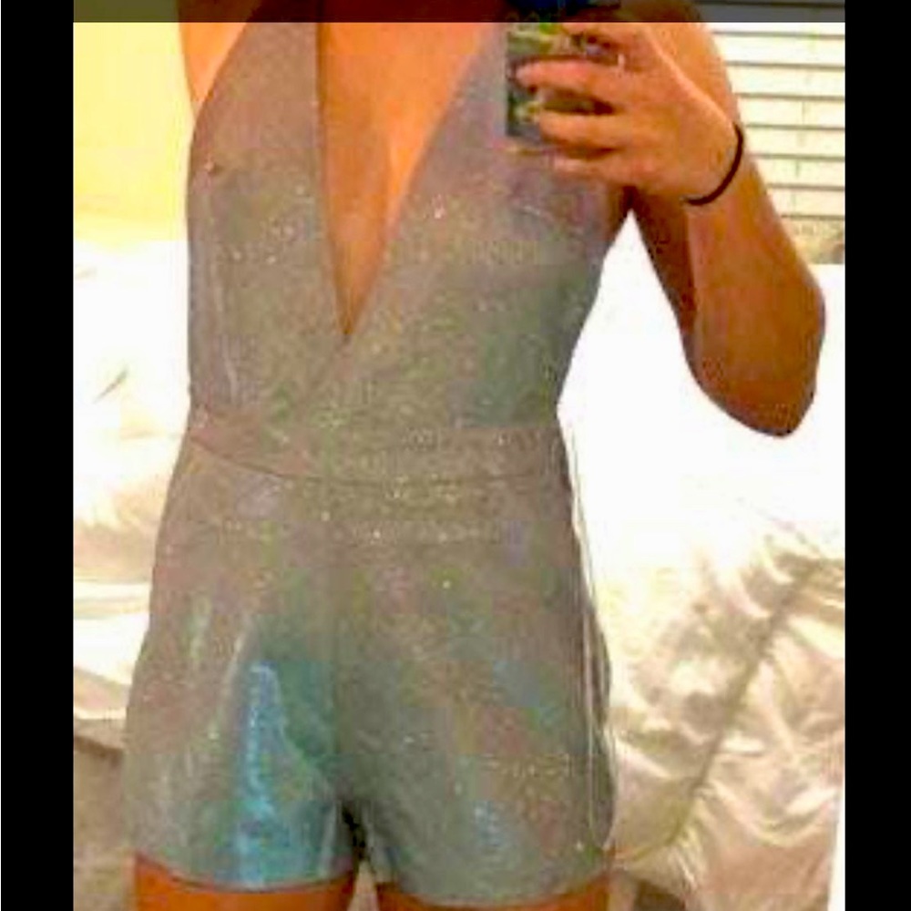 NWT romper sparkle medium size